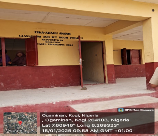 education a block of classroom construction at eika anomi